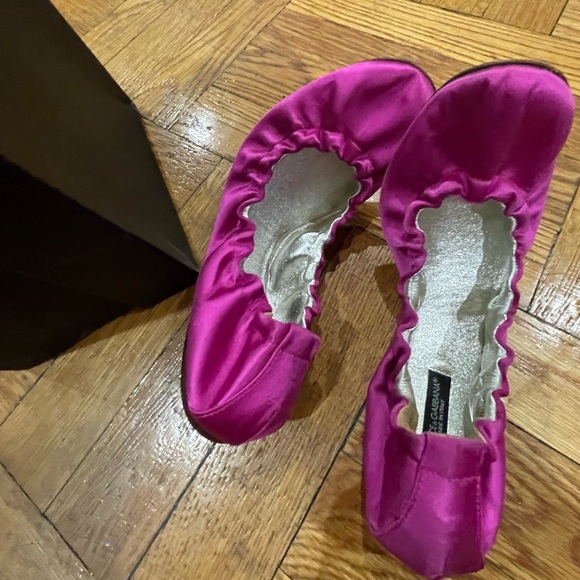 Dolce & Gabbana EUC Satin Pink Ballet Flats Fuchsia EU7 - Picture 6 of 10